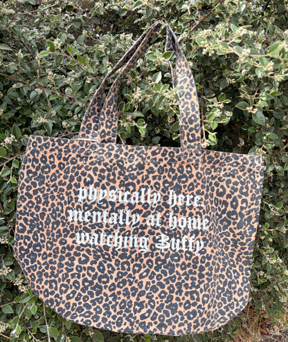 Mentally At Home Watching Buffy Print Tote Bag Recycled 100% Cotton