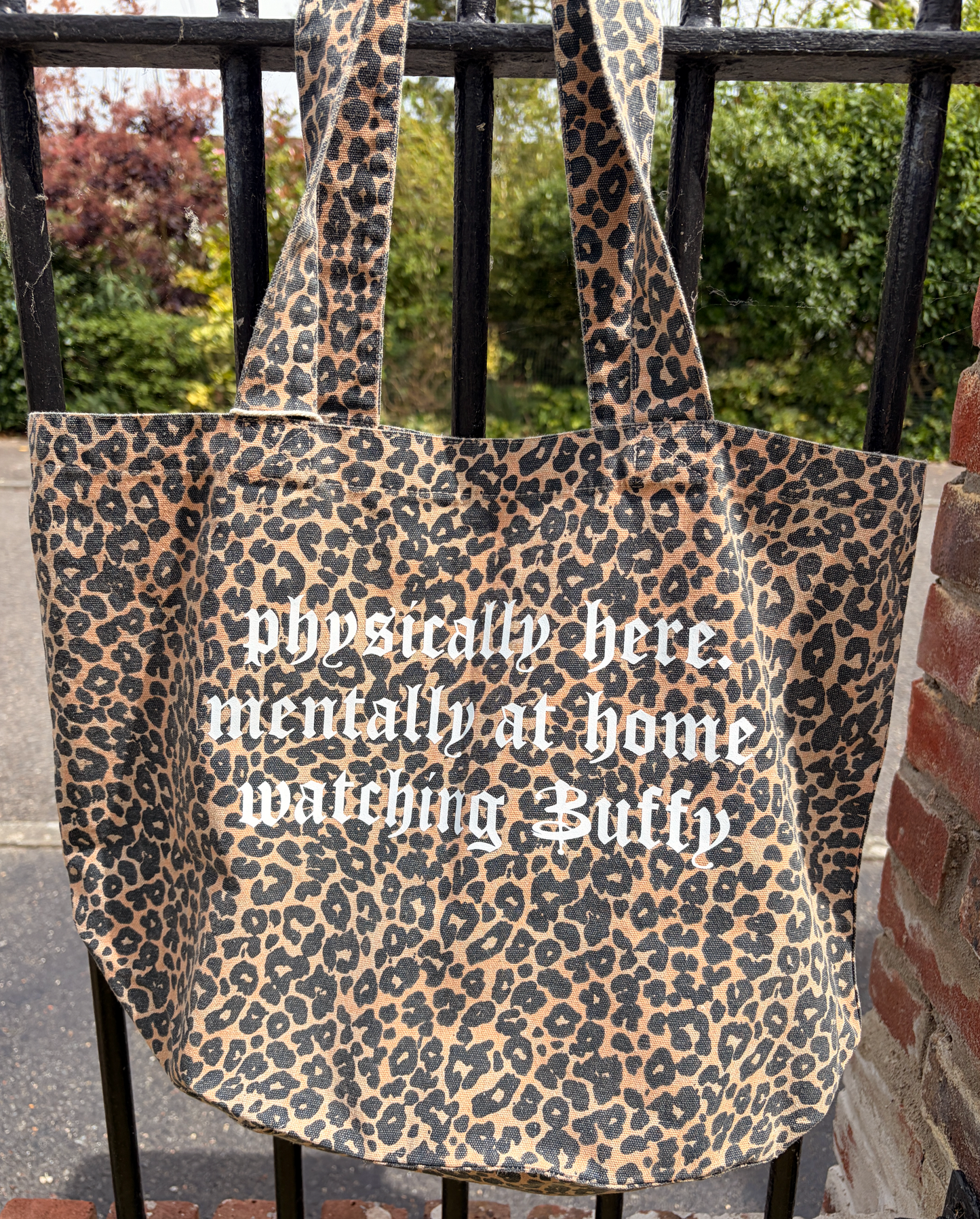 Mentally At Home Watching Buffy Print Tote Bag Recycled 100% Cotton