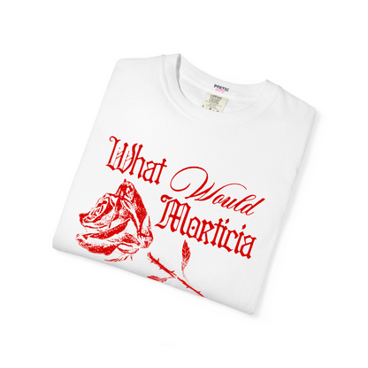 What Would Morticia Addams Do Black Rose Cotton T-Shirt