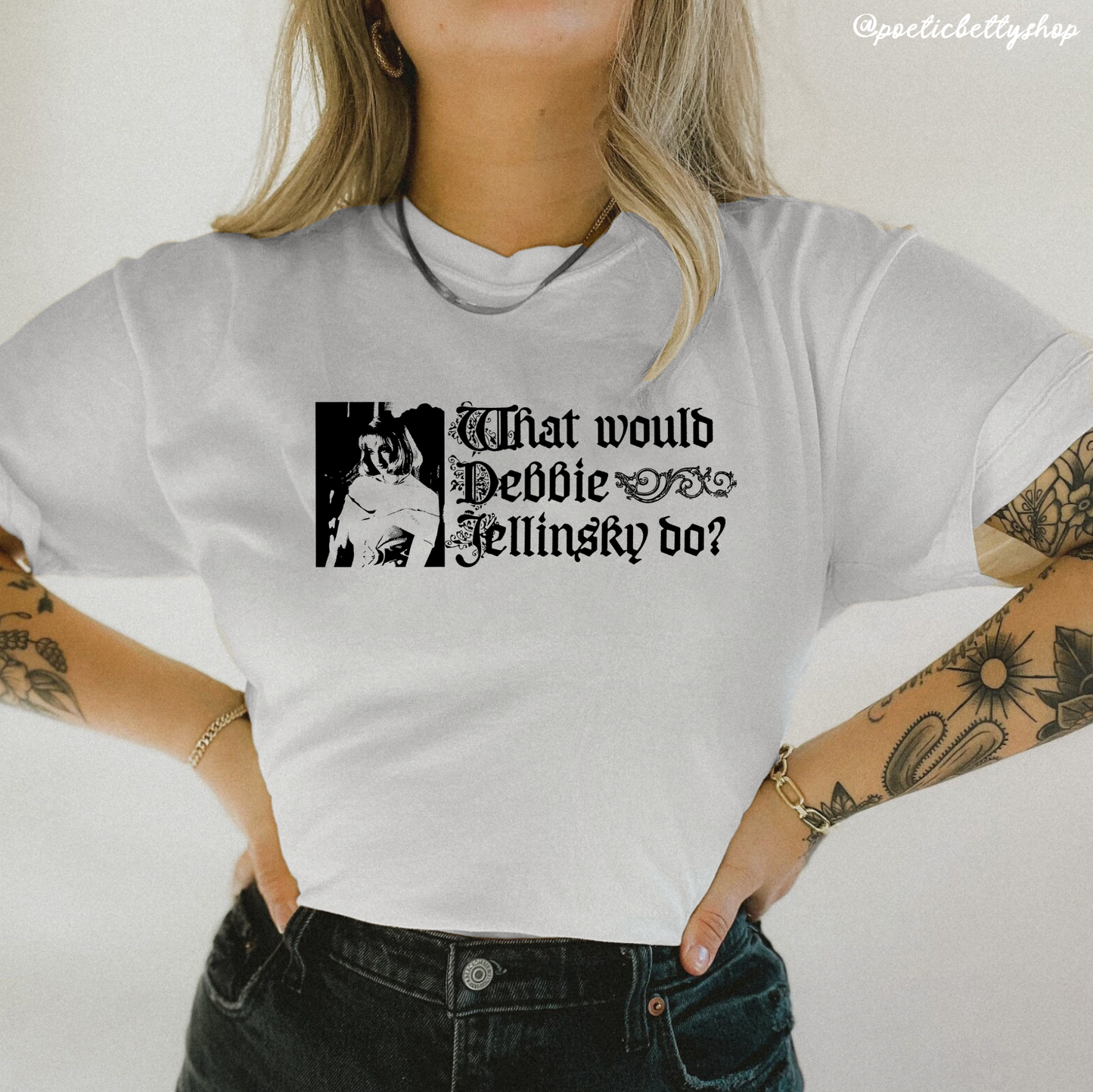 What Would Debbie Jellinsky Do Pastel Blue T-Shirt
