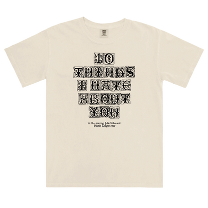 10 Things I Hate About You Initials Carved Vintage T-Shirt
