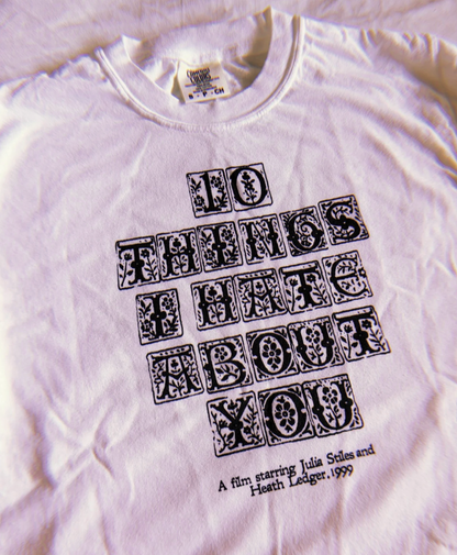 10 Things I Hate About You Initials Carved Vintage T-Shirt