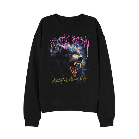 Poetic Betty™ Werewolf 80s Metalcore Inspired Black Unisex 100% Cotton Sweatshirt