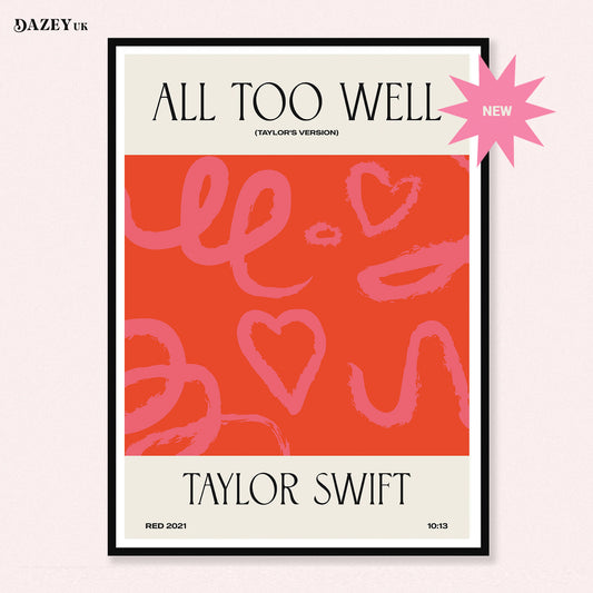 All Too Well Taylor's Version Art Print