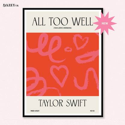 All Too Well Taylor's Version Art Print