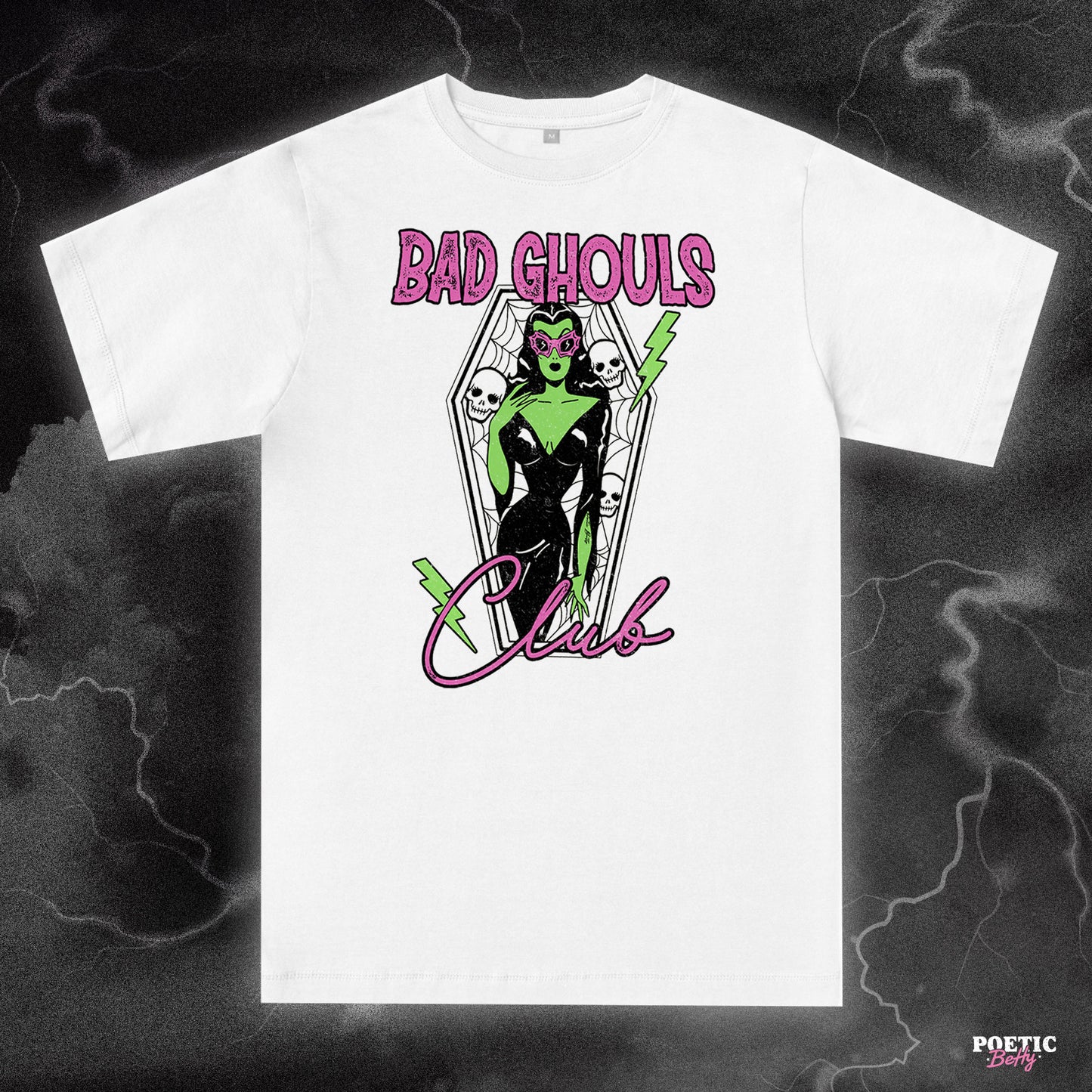 Bad Ghouls Club Spooky Halloween Retro Pin-Up Unisex T-Shirt