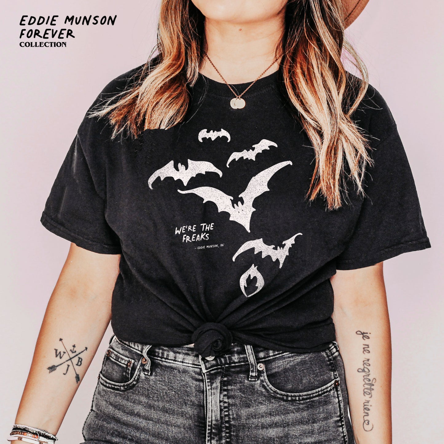 Eddie The Freak Bat Tattoos Spooky Unisex T-Shirt