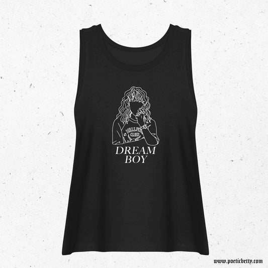 Eddie Munson Dream Boy Retro Illustration Crop Tank Top
