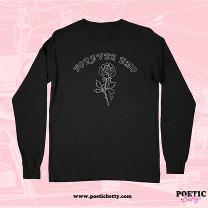 Forever Emo Rose Alternative Graphic Long Sleeve Unisex T-Shirt