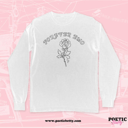 Forever Emo Rose Alternative Graphic Long Sleeve Unisex T-Shirt