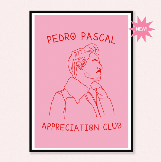 Pedro Pascal Appreciation Club Illustration A5, A4, A3 Art Print