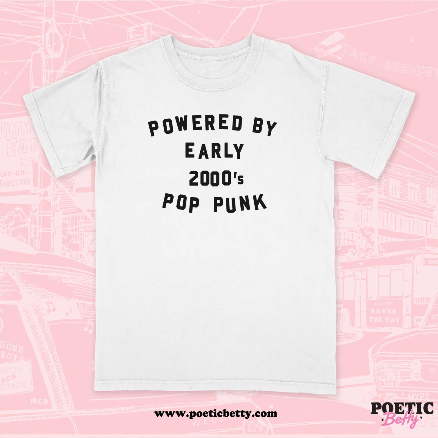 Powered By Early 2000s Pop Punk Forever Emo Unisex T-Shirt