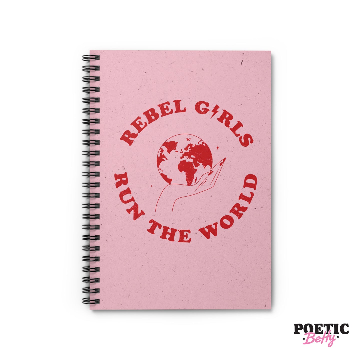 Rebel Girls Run The World Feminist Notebook 60 Pages Lined Spiral Bound