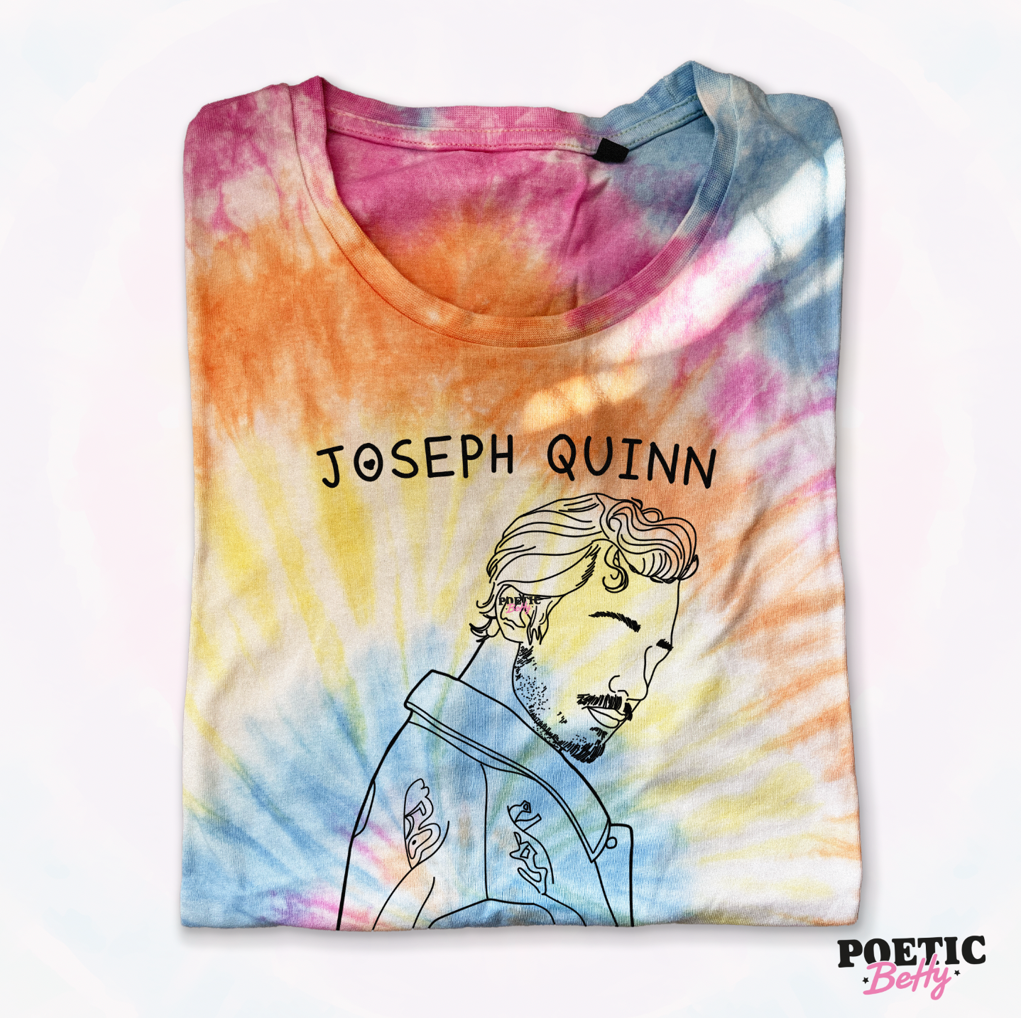 Joseph Quinn Appreciation Fan Club Tie Dye Swirl 100% Cotton Unisex T-Shirt
