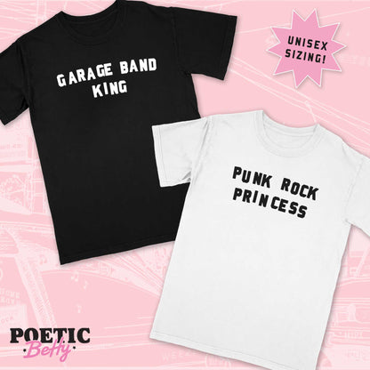 Pop Punk Duo Garage Band King Punk Rock Princess Unisex T-Shirt