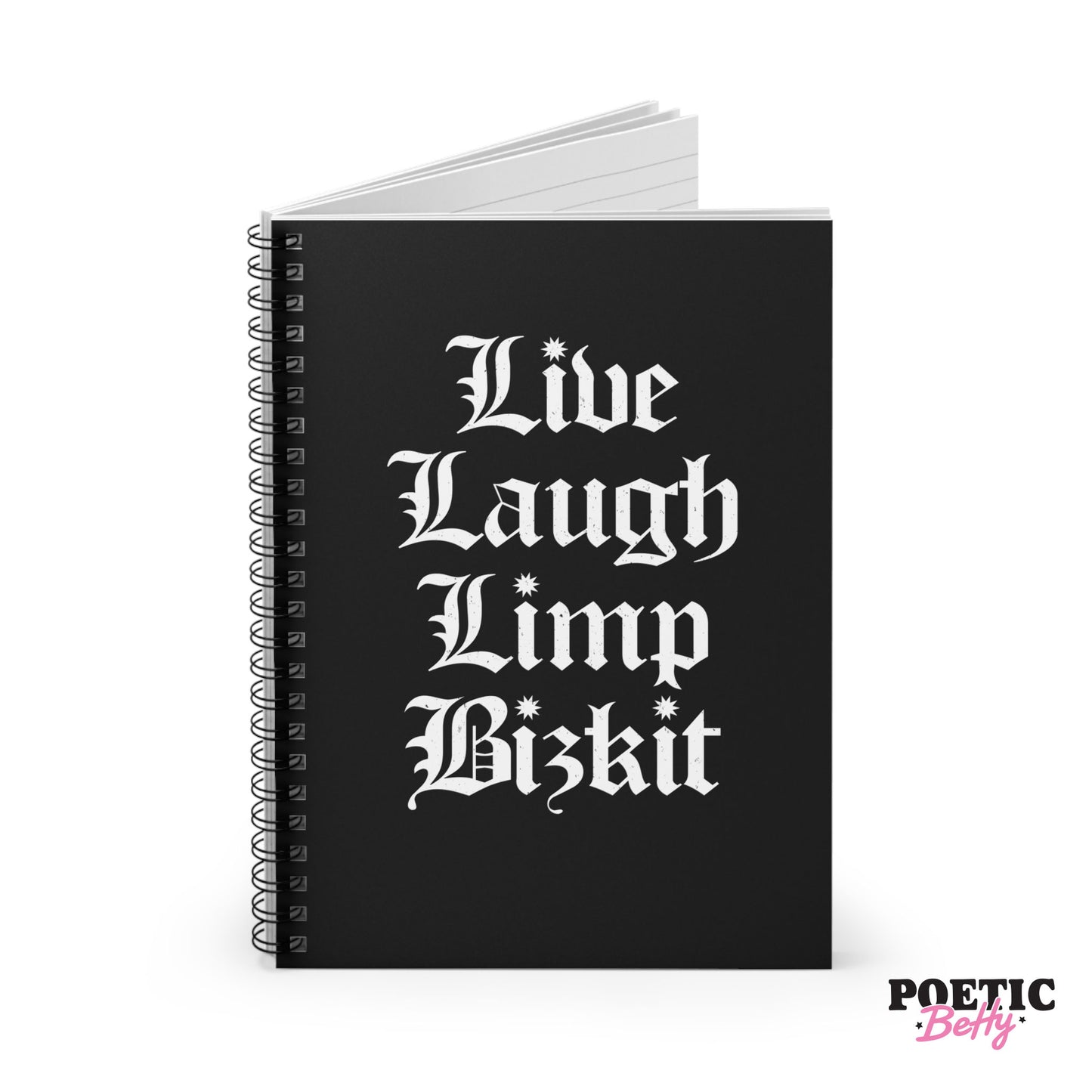 Live Laugh L*mp Bizkit Parody Old School Notebook 60 Pages Lined Spiral Bound