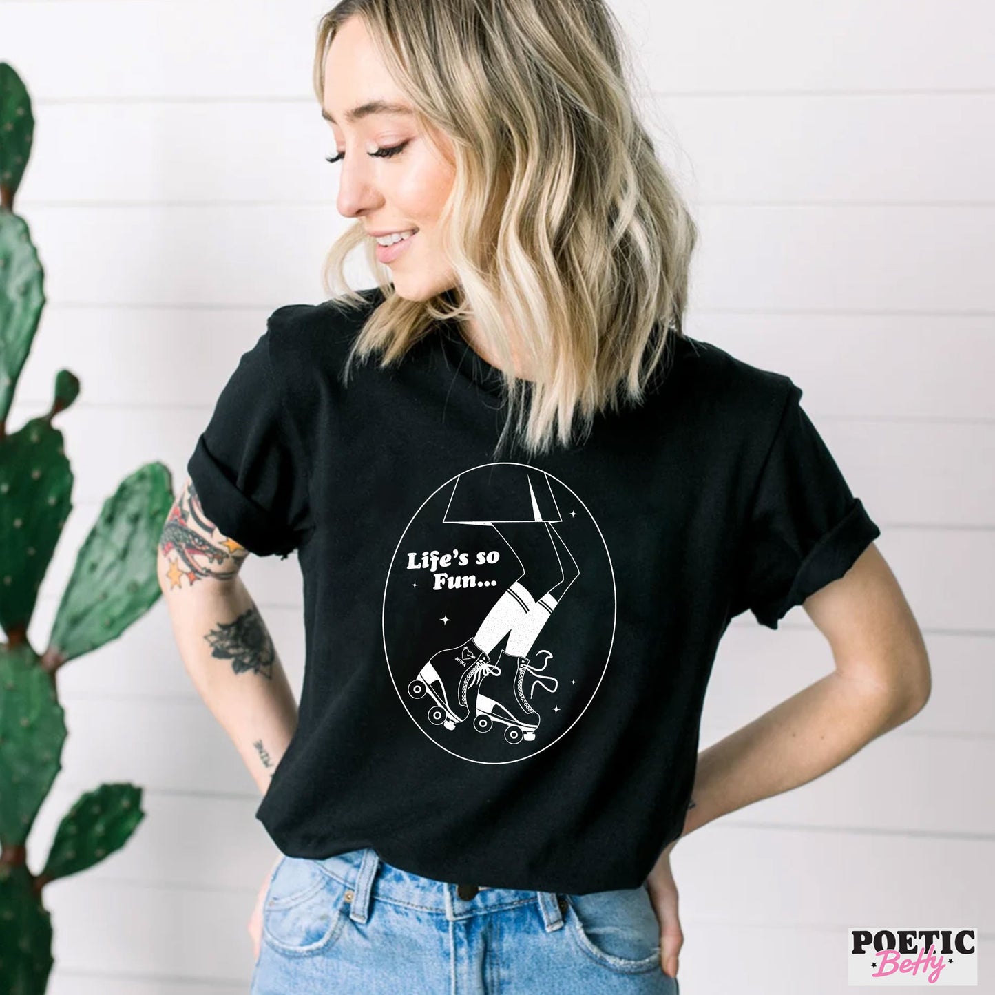 Life's So Fun Rollerskating Retro T-Shirt