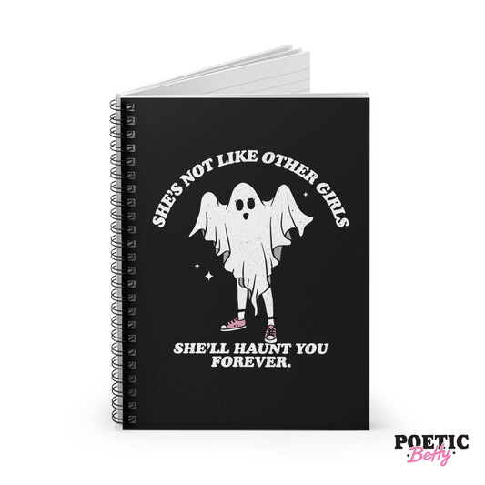 Not Like Other Girls Ghost Notebook 60 Pages Lined Spiral Bound