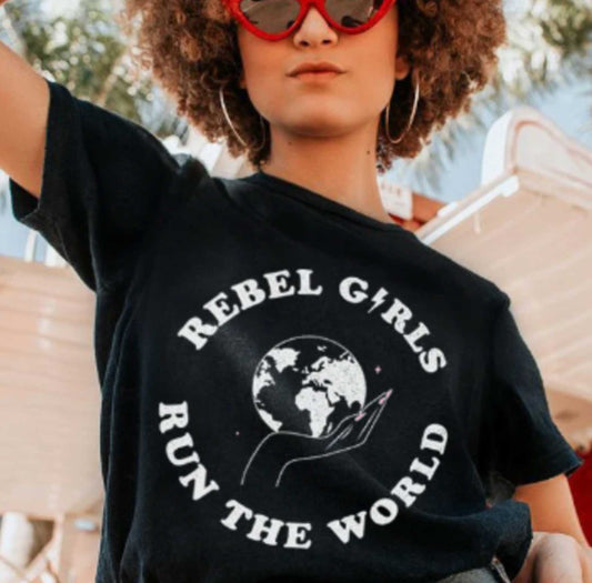 Rebel Girls Run The World *SALE* Unisex Black T-Shirt